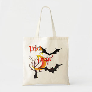 Scary Moon and Bats Halloween Bags Tote Bag