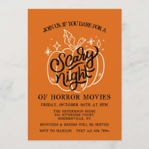 Scary Night Halloween Invitation Kaart