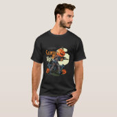 Scary Night Pumpkin Head Halloween T-shirt (Voorkant volledig)
