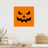 Scary Pumpkin Face Square Poster (24x24) (Keuken)