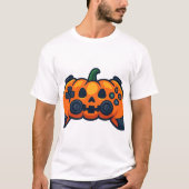 Scary Pumpkin Game Controller T-shirt (Voorkant)