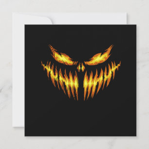 Scary Pumpkin Halloween Face Gift Idee Kaart
