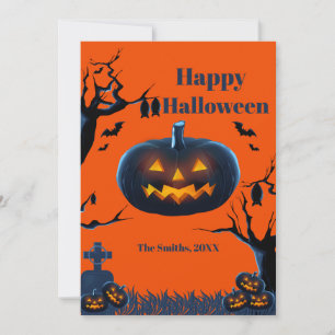 Scary Pumpkin Halloween kaarten