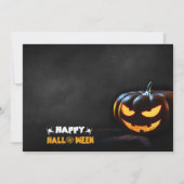 Scary Pumpkin Halloween Party Kaart (Achterkant)