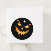 Scary Pumpkin Jack O Lantern Face Halloween Bedankjes Labels (In situ)