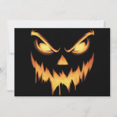 Scary Pumpkin Jack O Lantern Face Halloween Kaart (Voorkant)