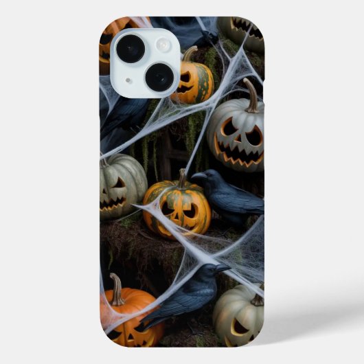 Scary Pumpkin Web Halloween iPhone / iPad case (Achterkant)