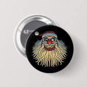 Scary Santa Clown Ronde Button 5,7 Cm (Voorkant /achterkant)