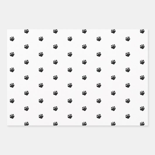 Scary schattig zwart sinaasappel witte schedels Ha Inpakpapier Vel (Voorkant 2)