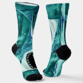 Scary Shark, aangepaste naam Sokken (Gebogen)