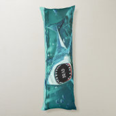 Scary Shark custom name body pillow Lichaamskussen (Achterkant (Verticaal))