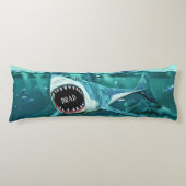Scary Shark custom name body pillow Lichaamskussen (Voorkant)