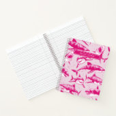 Scary Shark Pattern Name Pink Kinder Notitieboek (Binnen)