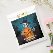 Scary Skeleton and Pumpkin Halloween Bedankzakje (Gezegeld)