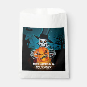 Scary Skeleton and Pumpkin Halloween Bedankzakje