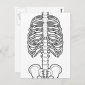 Scary Skeleton Halloween Briefkaart (Voorkant / Achterkant)
