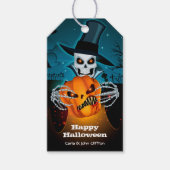 Scary Skeleton Halloween Favor Cadeaulabel (Voorkant)