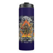 Scary Skeleton in Night Halloween Thermosbeker (Voorkant)