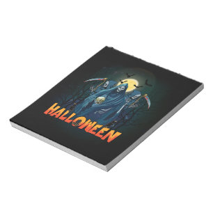 Scary Skeleton Night Halloween, Mijn Halloween Moo Notitieblok