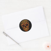 Scary Skull Sticker op zwarte achtergrond (Envelop)