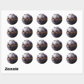 Scary Spider Web Happy Halloween Custom Name Ronde Sticker (Vel)