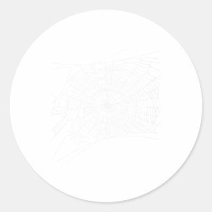 Scary Spider Web - Zwarte Weduwe Halloween Ronde Sticker