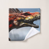 Scary Spinosaurus Dinosaur, Bath Towel Set Bad Handdoek (Wasdoekje)