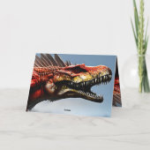 Scary Spinosaurus Dinosaur, Birthday Kaart (Achterkant)