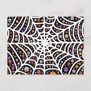 Scary Spooky Cobweb Collage Briefkaart
