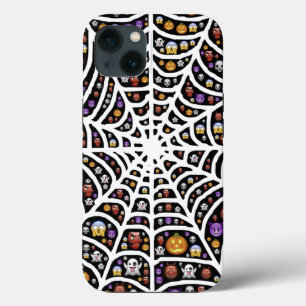 Scary Spooky Cobweb Collage iPhone 13 Hoesje