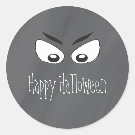 Scary Spooky Eyes Ronde Sticker (Voorkant)
