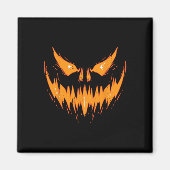 Scary Spooky Jack O Lantern Face Pumpkin Halloween Magneet (Voorkant)