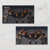 Scary Tarantula spider Visitekaartje (Voorkant / Achterkant)