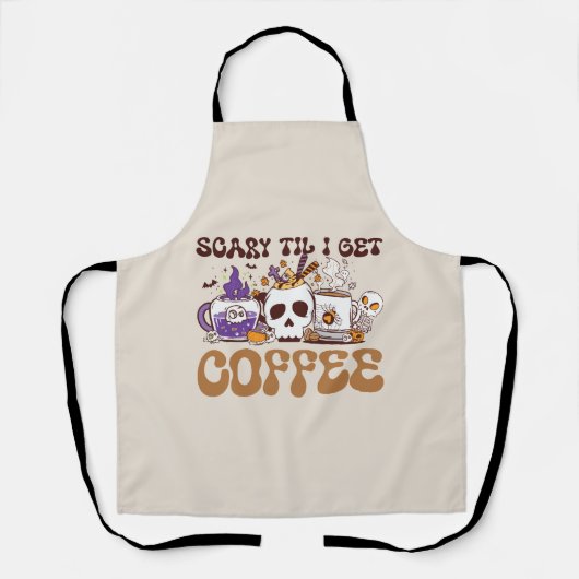Scary Til I Get Coffee Schort (Voorkant)