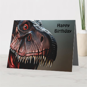 Scary Tyrannosaurus Rex, Big Birthday Kaart