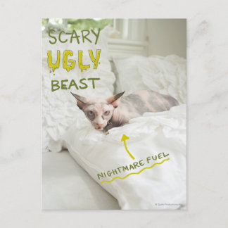 Scary Ugly Cat Briefkaart