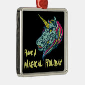 Scary Unicorn Metalen Ornament (Rechts)