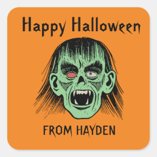 SCARY VAMPIRE CUSTOM HALLOWEEN STICKER