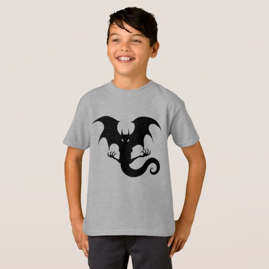 Scary Vampire Dragon Creature Halloween T-shirt (Voorkant volledig)