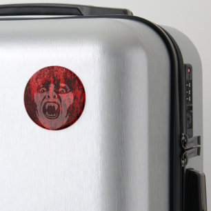 Scary Vampire Lady in Blood Round Magnet Magneet