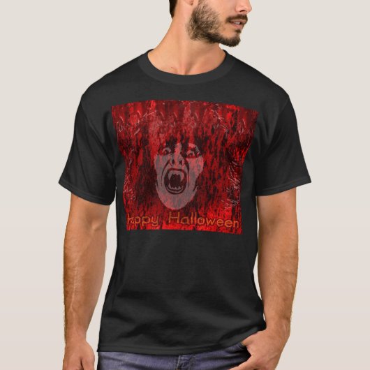 Scary Vampire Lady in het bloed T-shirt (Voorkant)