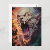 Scary Werewolf Briefkaart (Voorkant / Achterkant)