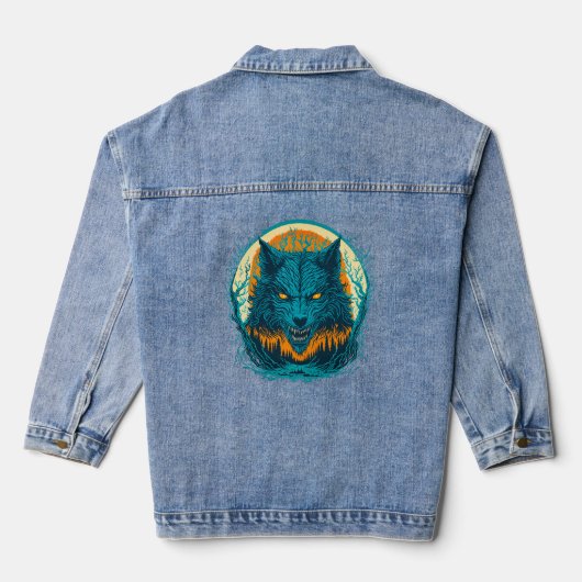 Scary Werewolf Denim Jacket (Achterkant)