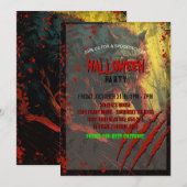 Scary Werewolf Halloween Kaart (Voorkant / Achterkant)