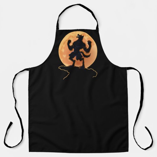 Scary Werewolf Howling Trick or treat Halloween Schort (Voorkant)