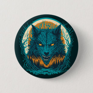 Scary Werewolf Ronde Button 5,7 Cm