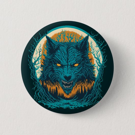 Scary Werewolf Ronde Button 5,7 Cm (Voorkant)