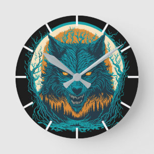 Scary Werewolf Ronde Klok