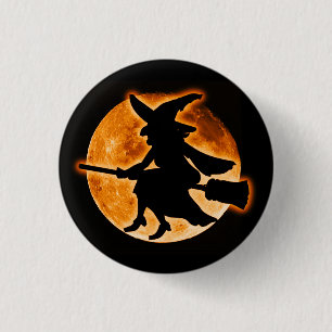 Scary Witch Button