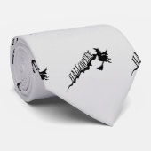 Scary Witch Riding Broom Halloween Thunder_Cove Stropdas (Opgerold)